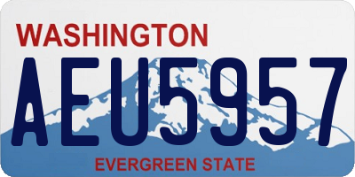 WA license plate AEU5957
