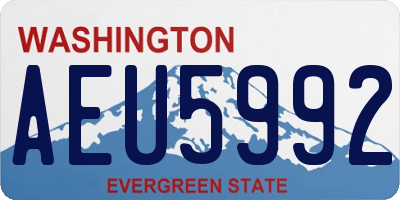 WA license plate AEU5992