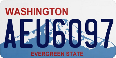 WA license plate AEU6097