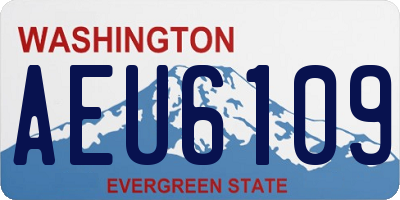 WA license plate AEU6109