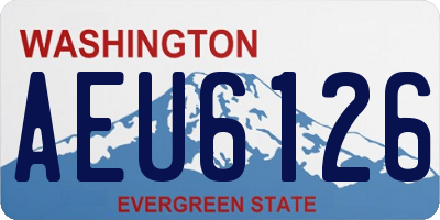 WA license plate AEU6126