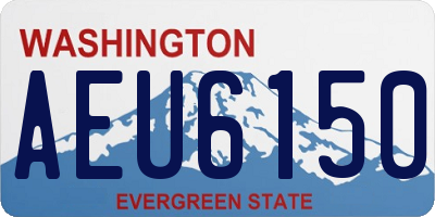 WA license plate AEU6150