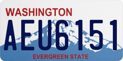 WA license plate AEU6151