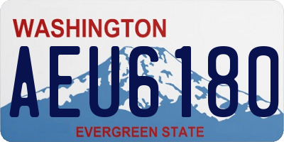 WA license plate AEU6180
