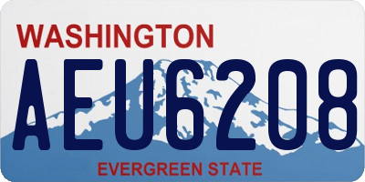 WA license plate AEU6208