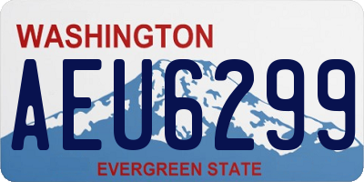 WA license plate AEU6299