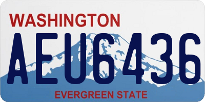 WA license plate AEU6436