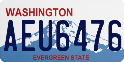 WA license plate AEU6476