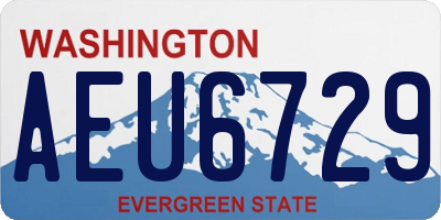 WA license plate AEU6729
