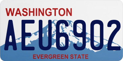 WA license plate AEU6902
