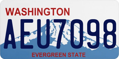 WA license plate AEU7098