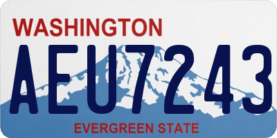 WA license plate AEU7243