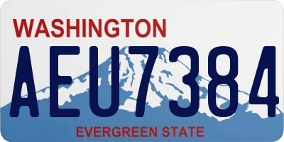 WA license plate AEU7384