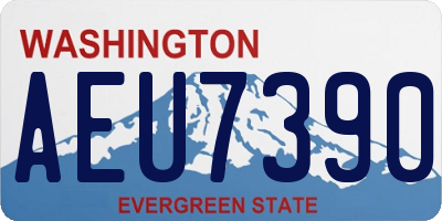 WA license plate AEU7390