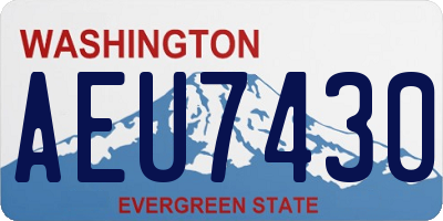 WA license plate AEU7430