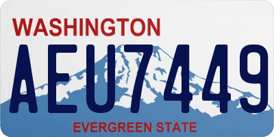 WA license plate AEU7449