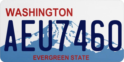 WA license plate AEU7460