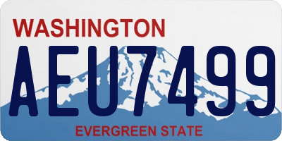 WA license plate AEU7499
