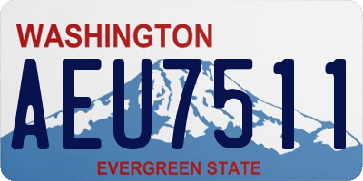 WA license plate AEU7511