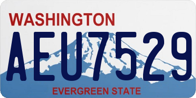 WA license plate AEU7529