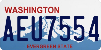 WA license plate AEU7554