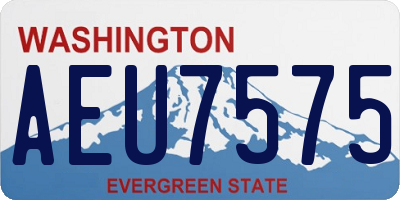 WA license plate AEU7575