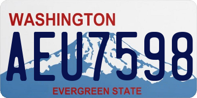 WA license plate AEU7598