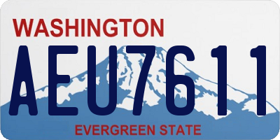 WA license plate AEU7611