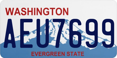 WA license plate AEU7699