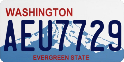 WA license plate AEU7729
