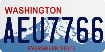 WA license plate AEU7766