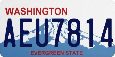 WA license plate AEU7814
