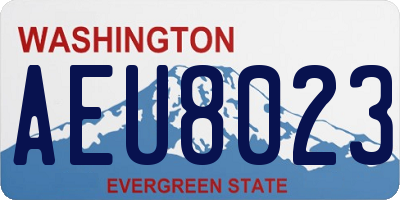 WA license plate AEU8023
