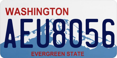 WA license plate AEU8056
