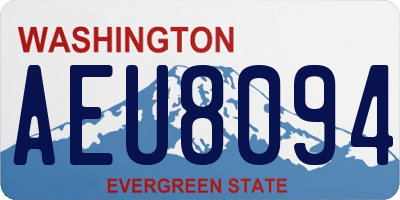 WA license plate AEU8094