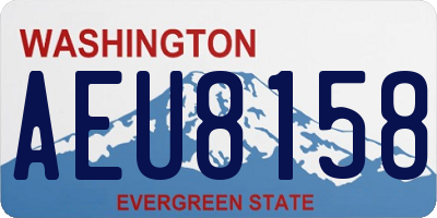 WA license plate AEU8158