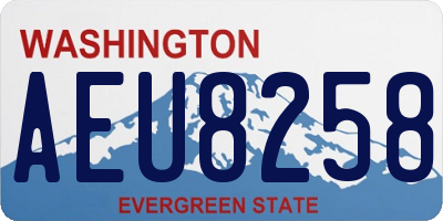 WA license plate AEU8258