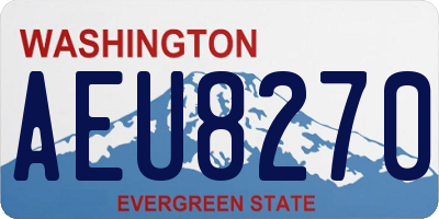 WA license plate AEU8270