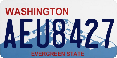 WA license plate AEU8427