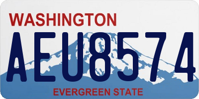 WA license plate AEU8574