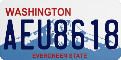WA license plate AEU8618