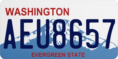 WA license plate AEU8657