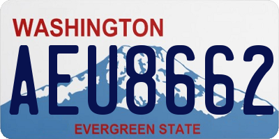 WA license plate AEU8662