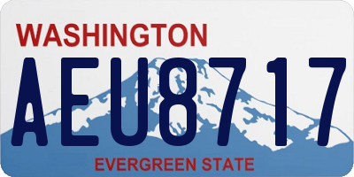 WA license plate AEU8717