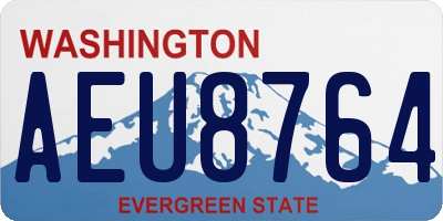 WA license plate AEU8764