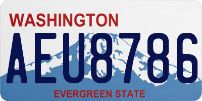 WA license plate AEU8786