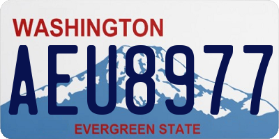WA license plate AEU8977