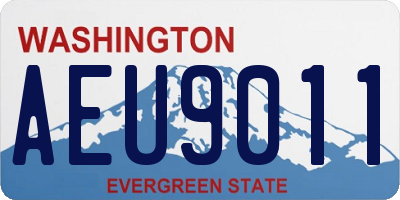 WA license plate AEU9011