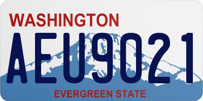 WA license plate AEU9021