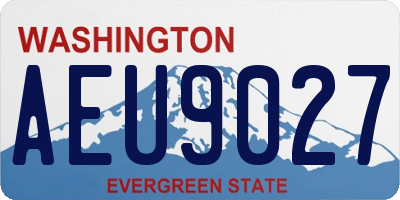 WA license plate AEU9027